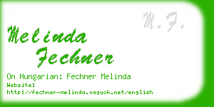 melinda fechner business card